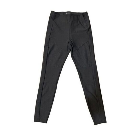 Athleta Madison Moto Tight Leggings Womens 4 Gray Stretch Side Zip - Picture 1 of 5
